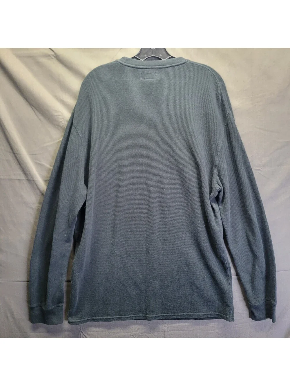 Polo Ralph Lauren Mens Waffle Knit Sleepshirt Black Crew Long Sleeve Cotton 2XL